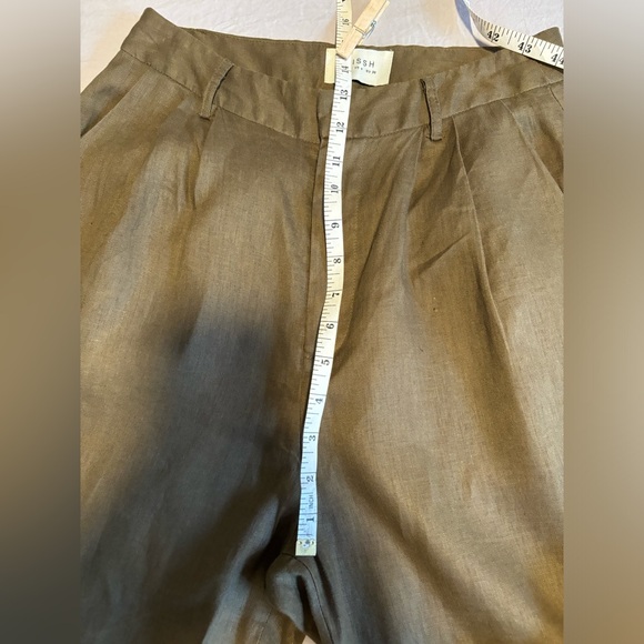DISSH Norah Olive Linen Pant Size 4 - Picture 11 of 15